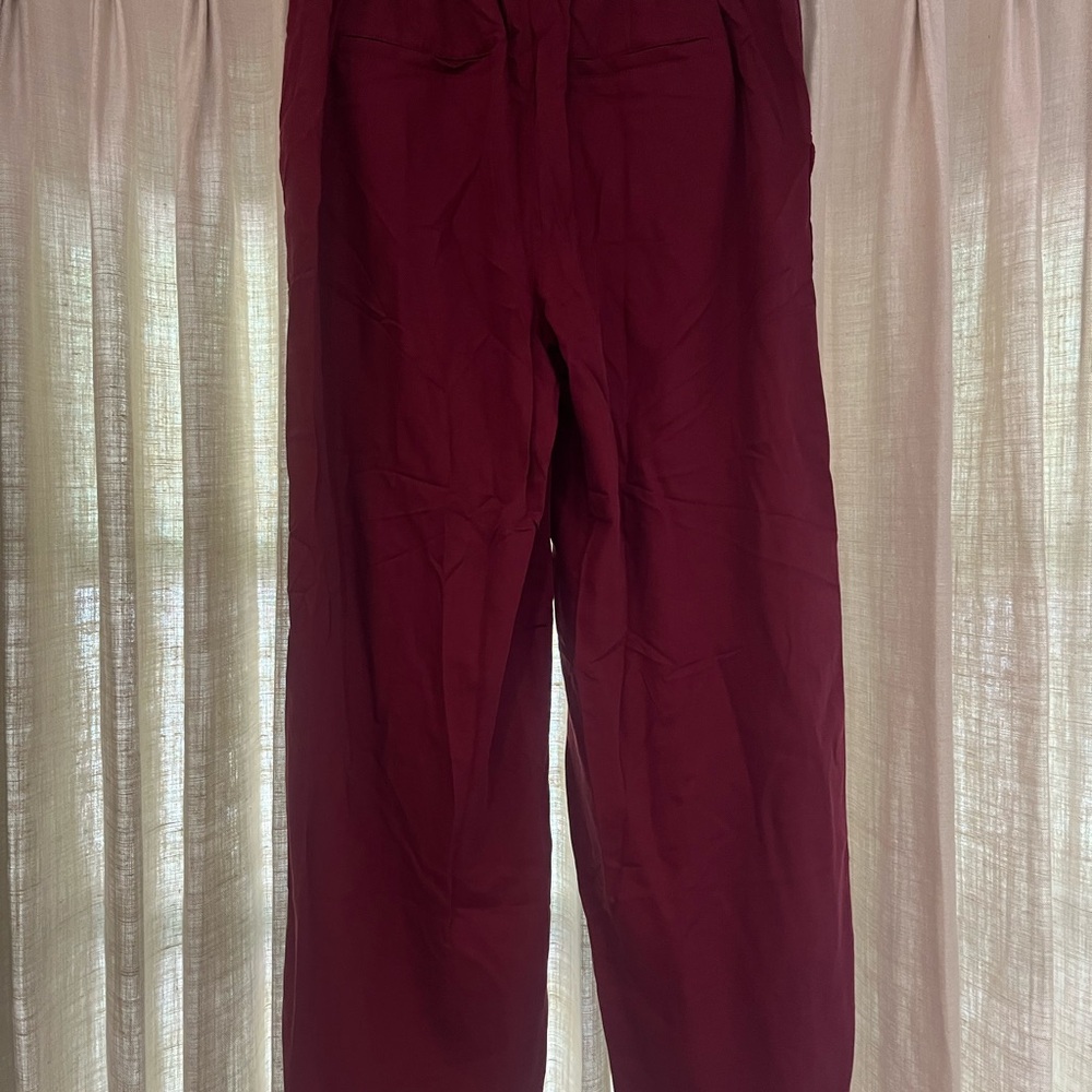 Madewell Women's Burgundy Wide Leg Pants